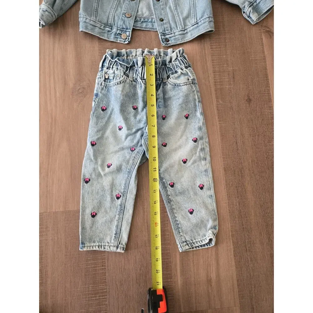 Gap Baby Disney Minnie Mouse Jean Jacket & Pants Set Size 3T Toddler Girls